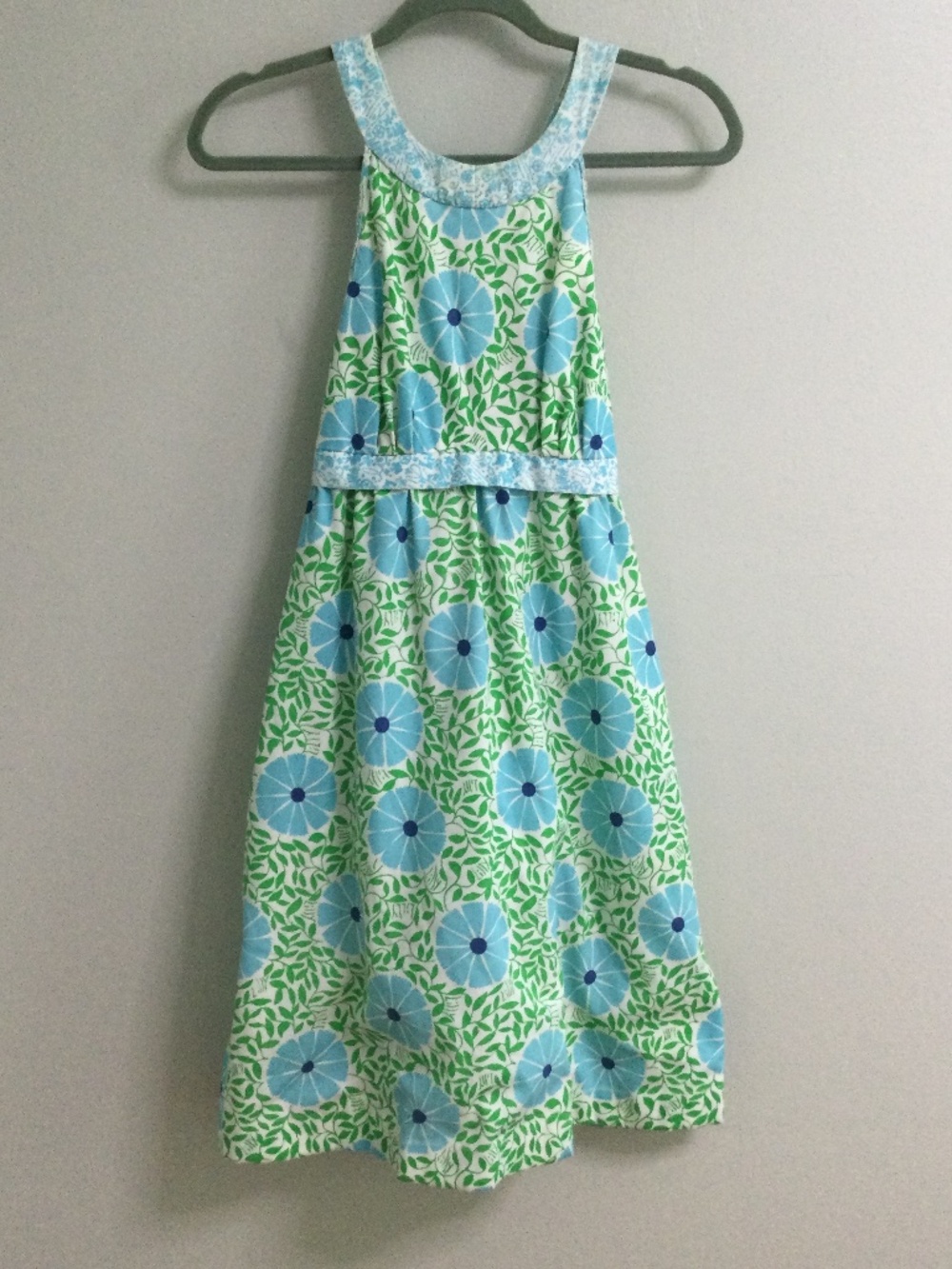 Vintage “The Lilly” Lilly Pulitzer Summer Blue and Green Cotton Dress